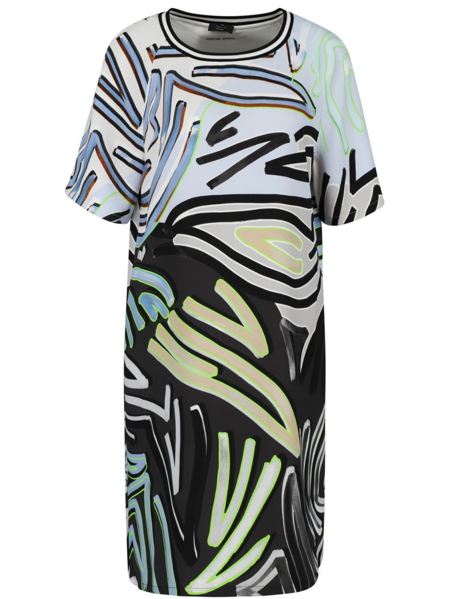 Kleider Marc Cain | Marc Cain - Shirtkleid Mit Graffitti-Print