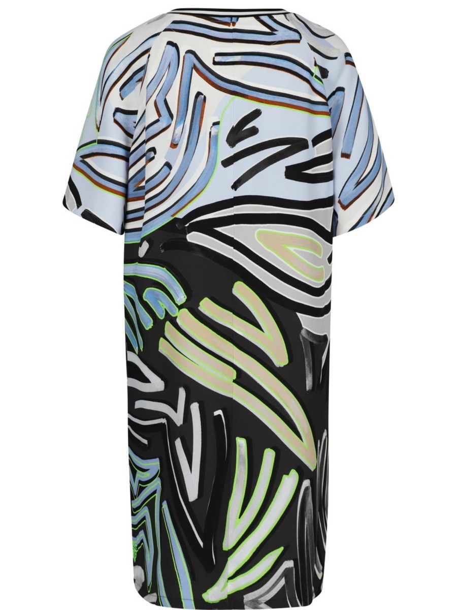 Kleider Marc Cain | Marc Cain - Shirtkleid Mit Graffitti-Print