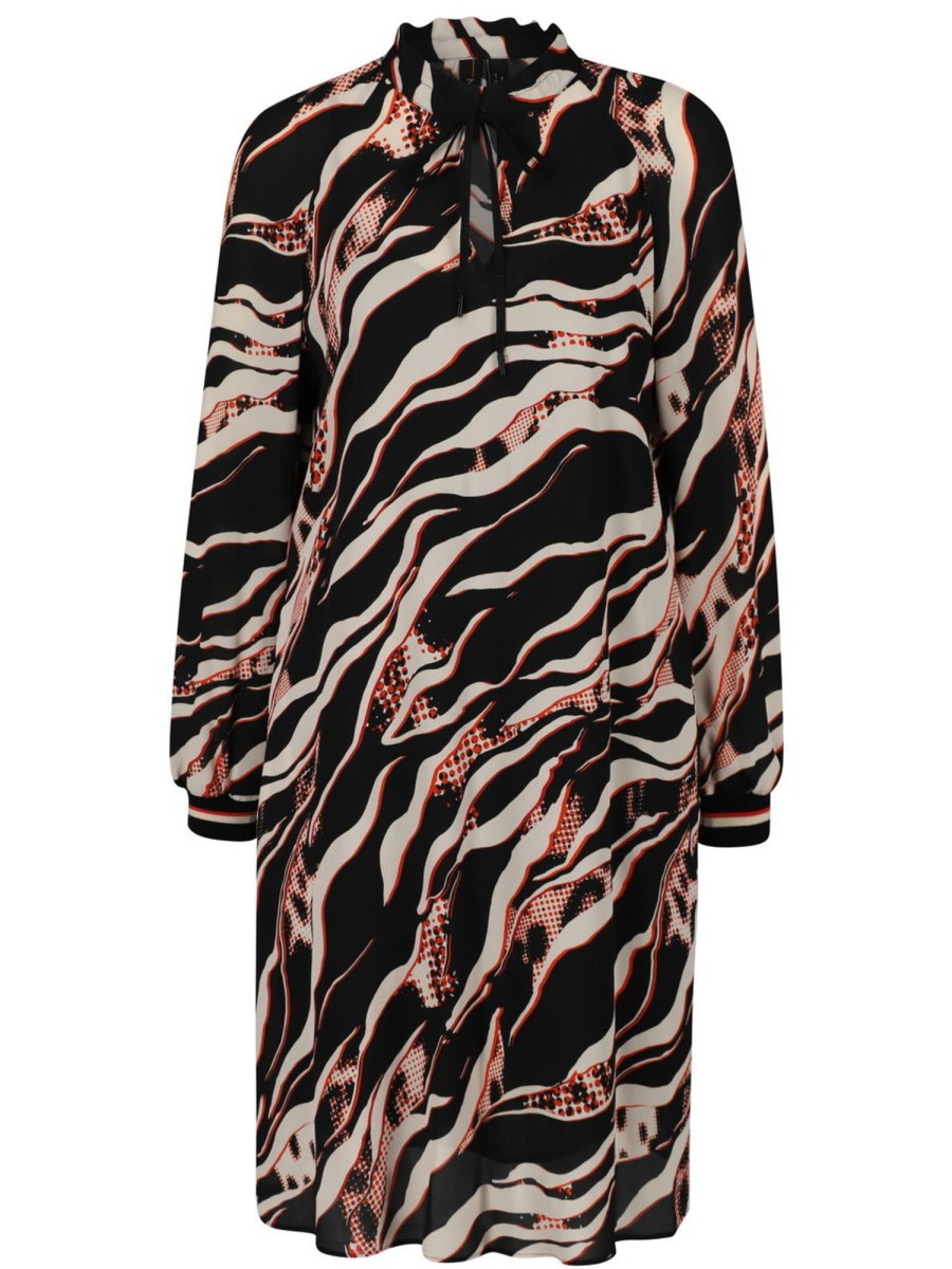 Kleider Marc Cain | Marc Cain - Shiftkleid Mt Zebraprint