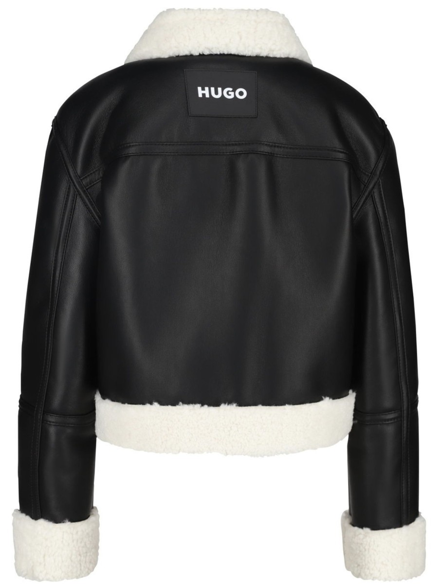 Jacken & Mantel HUGO | Hugo - Fake Lederjacke Adaph