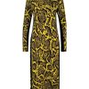 Kleider Marc Cain | Marc Cain - Midikleid Mit Snakeprint