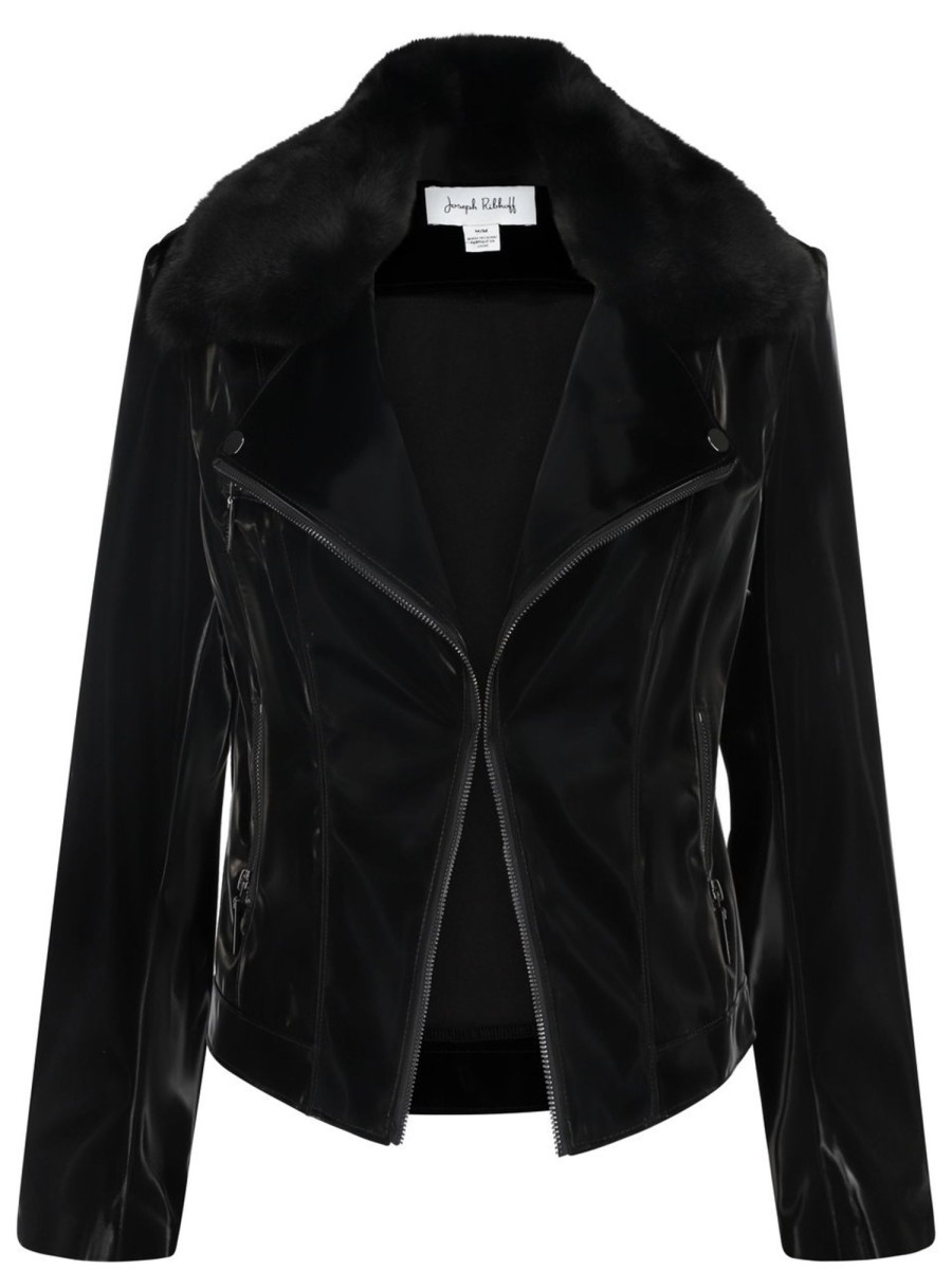 Jacken & Mantel Joseph Ribkoff | Joseph Ribkoff - Bikerjacke In Lackoptik