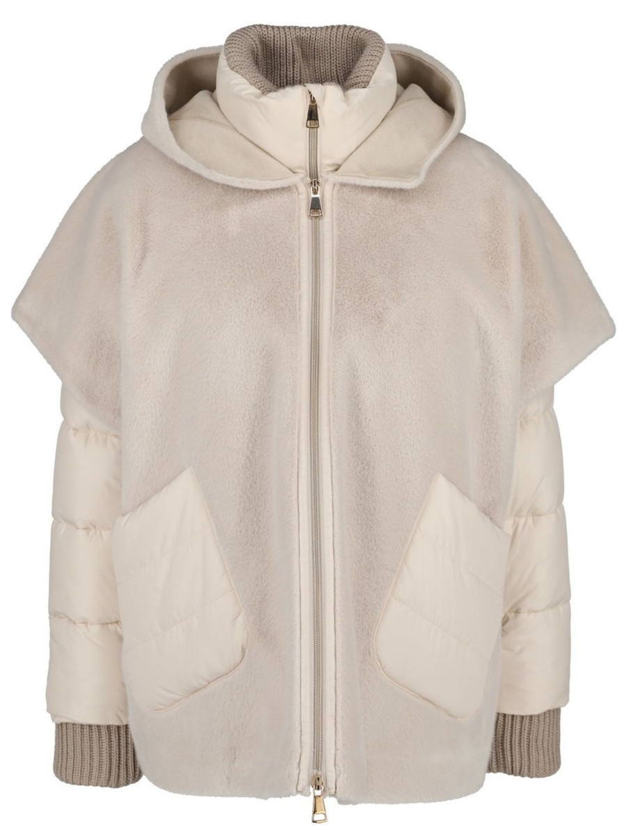 Jacken & Mantel White Label | White Label - Steppjacke Mit Fake Fur Cape