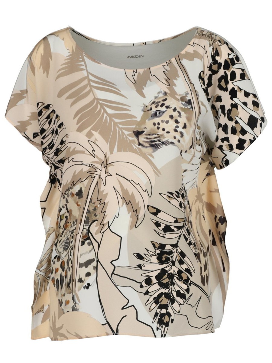 Blusen & Tuniken Marc Cain | Marc Cain - Blusenshirt Mit Dschungelprint