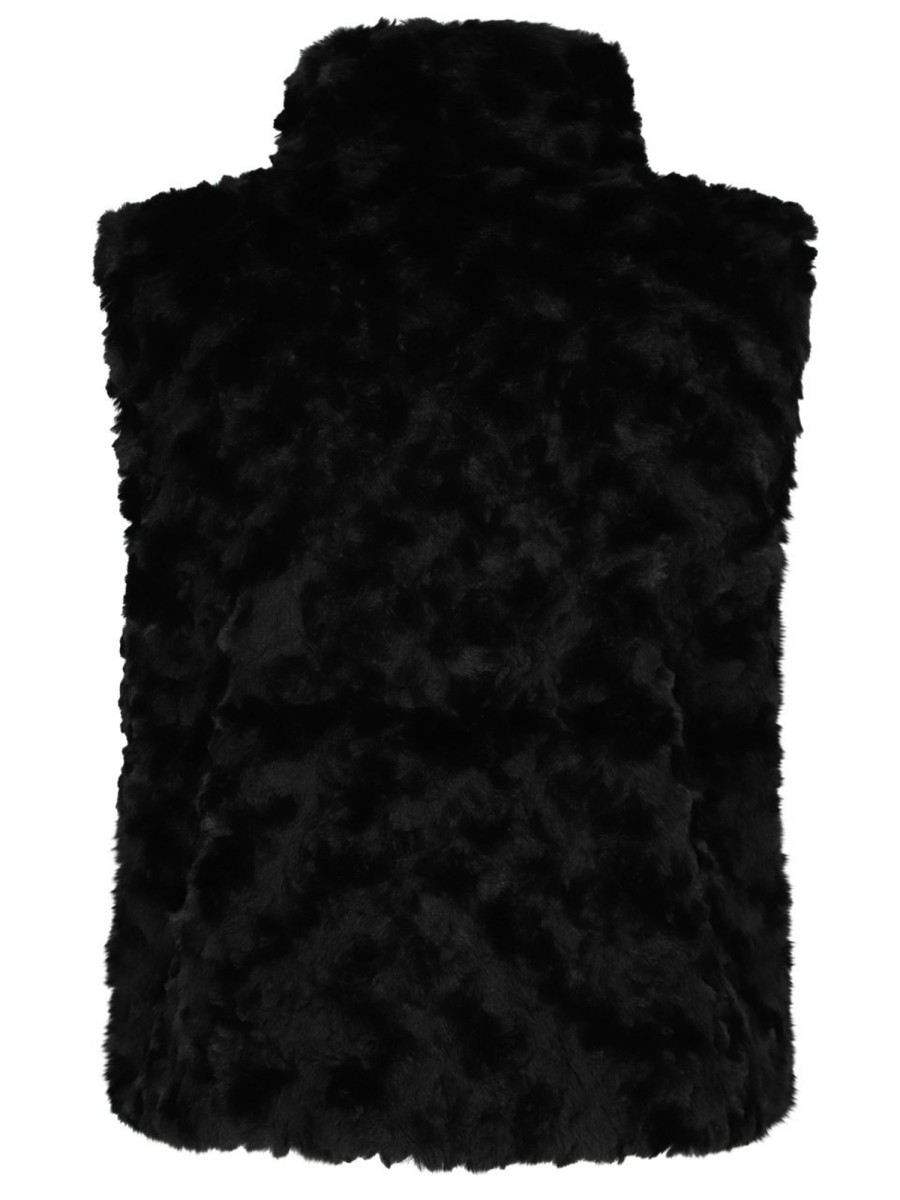 Jacken & Mantel Monari | Monari - Fake Fur Weste Mit Zipper