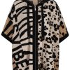 Jacken & Mantel Monari | Monari - Strick-Cape Mit Animalprint