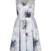 Kleider Swing | Swing - Cocktailkleid Mit Blumenprint