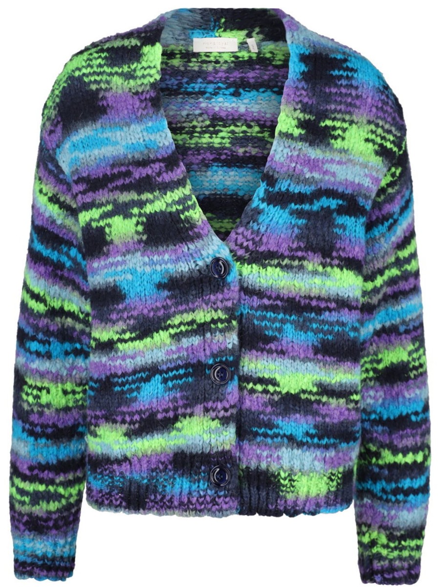 Pullover & Strickjacken Rich und Royal | Rich Und Royal - Strickjacke Aus Multicolor-Garn