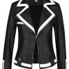 Kleider Joseph Ribkoff | Joseph Ribkoff - Bikerjacke Mit Streifen