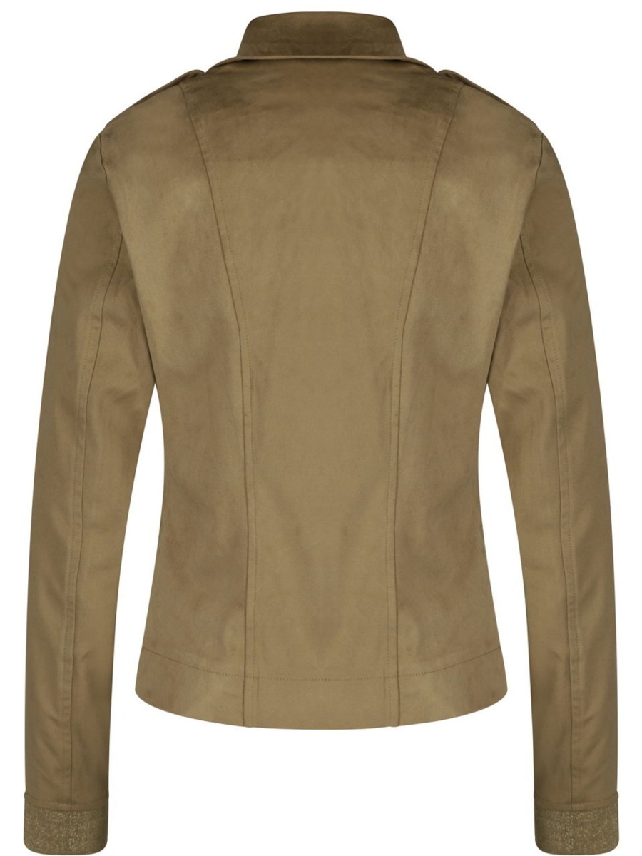 Jacken & Mantel Rino&Pelle | Rino&Pelle - Bikerjacke In Velour-Optik