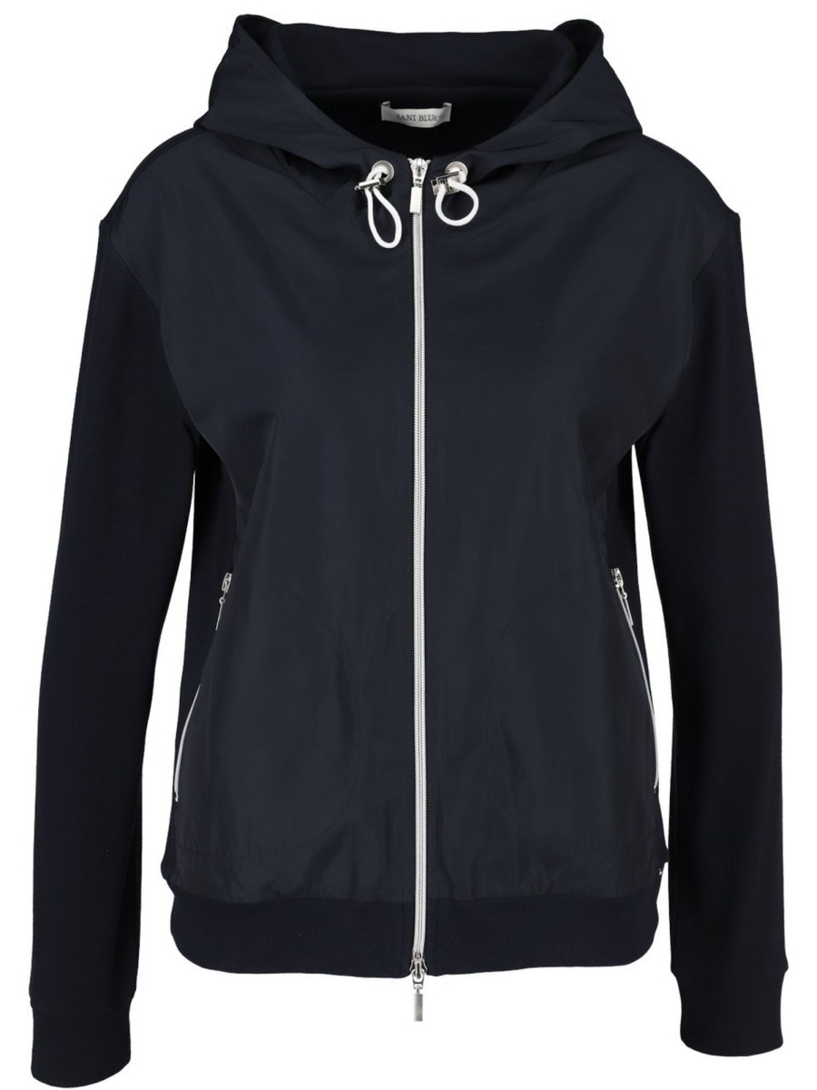 Shirts & Tops Sani blu | Sani Blu - Jerseyjacke Mit Nylonfront