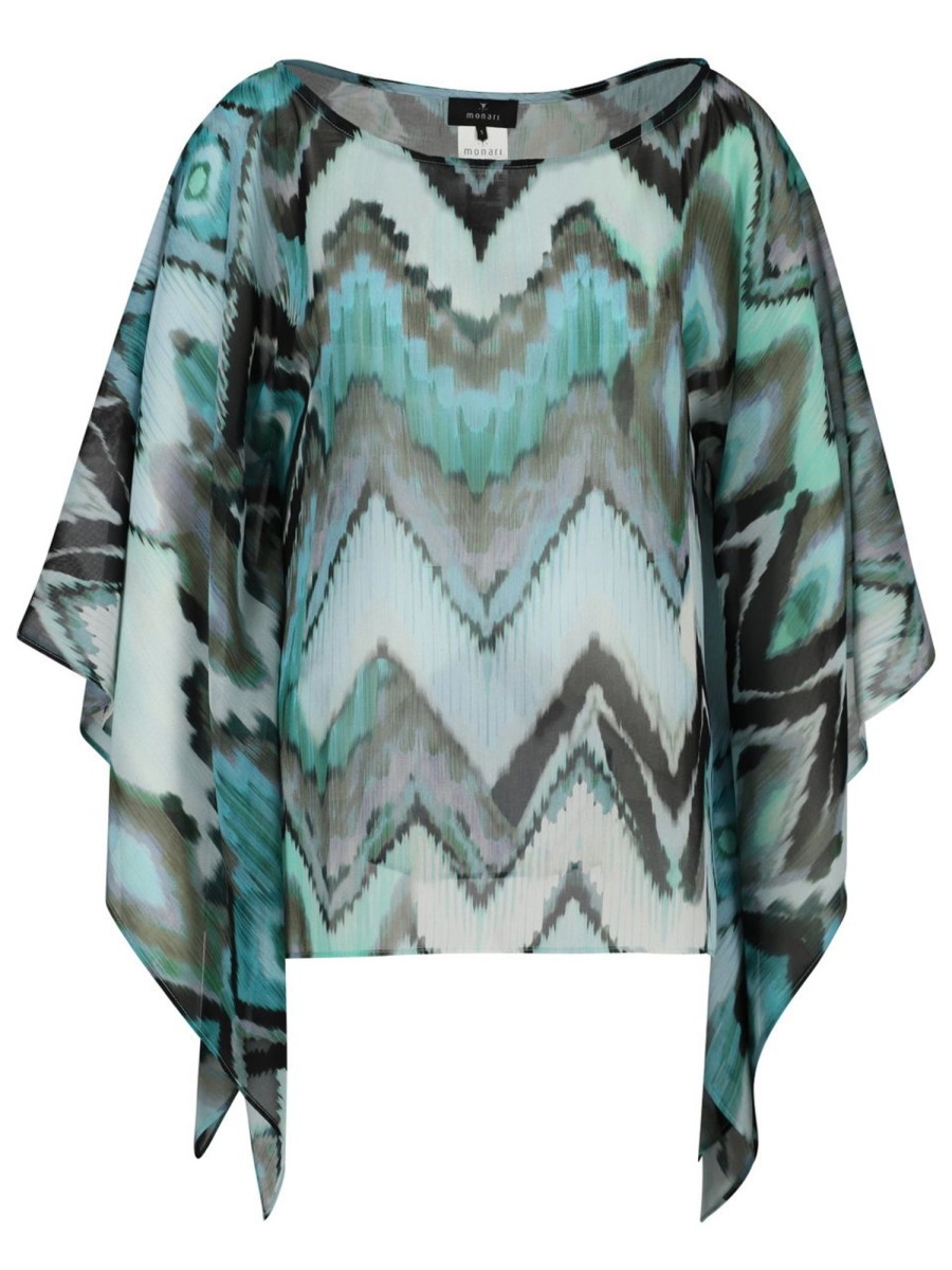 Blusen & Tuniken Monari | Monari - Cape Bluse Mit Print