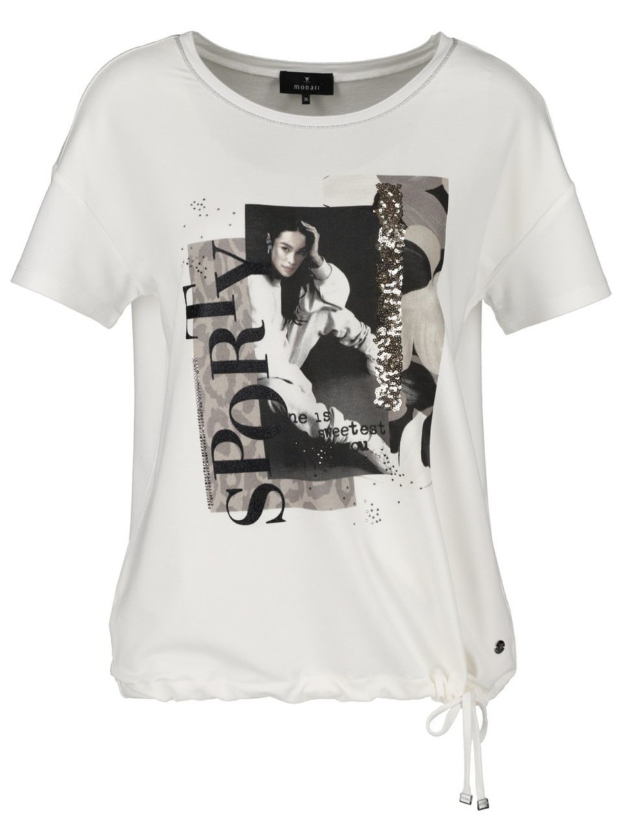 Shirts & Tops Monari | Monari - T-Shirt Mit Frontmotiv