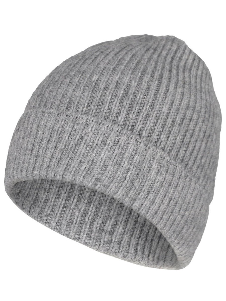 Accessoires AC Accessoires | Ac Accessoires - Rippstrick-Beanie Aus Kaschmir