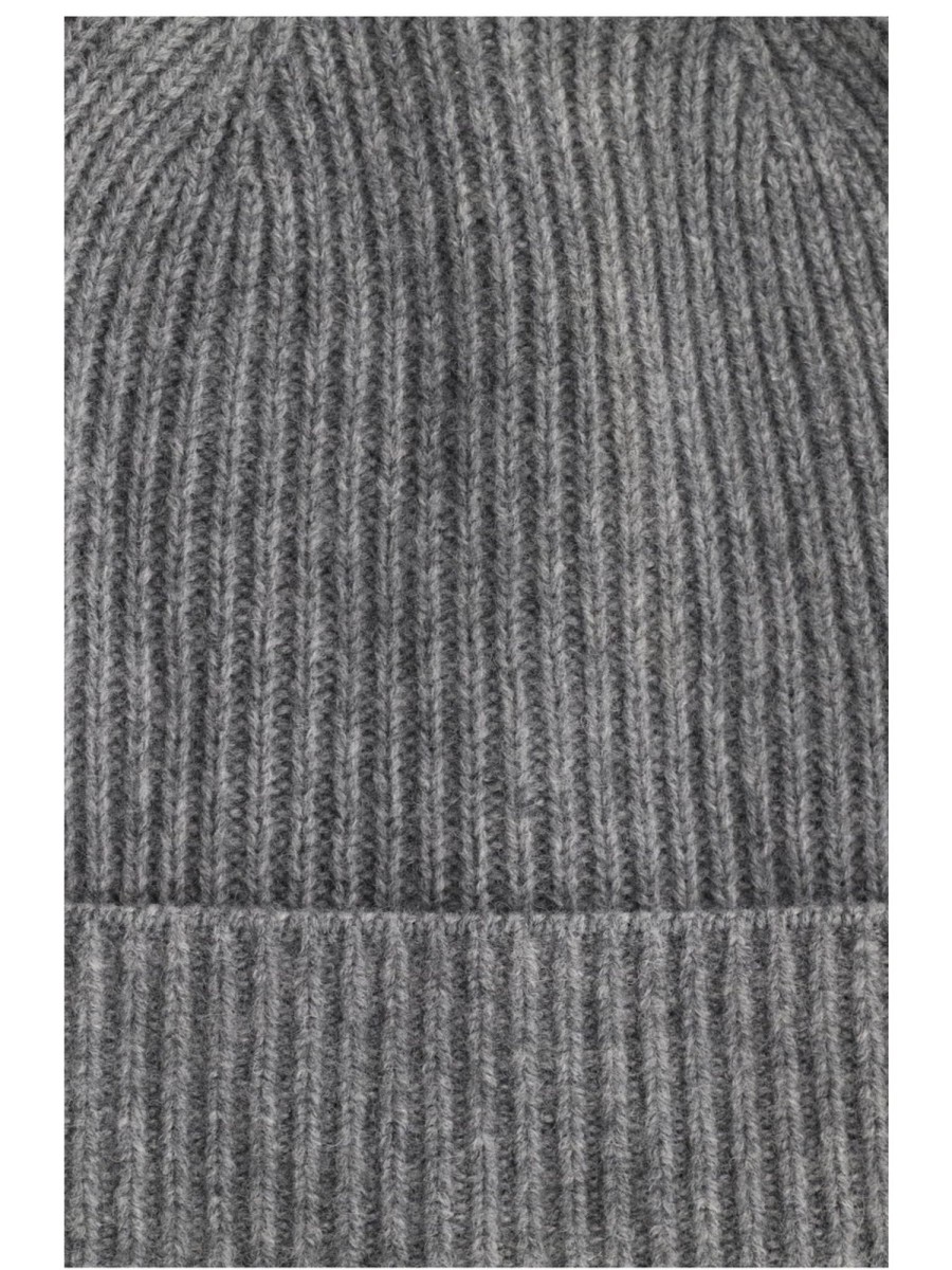 Accessoires AC Accessoires | Ac Accessoires - Rippstrick-Beanie Aus Kaschmir