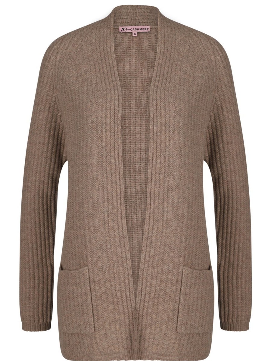 Pullover & Strickjacken AC Cashmere | Ac Cashmere - Kaschmir Cardigan Im Rippenmuster