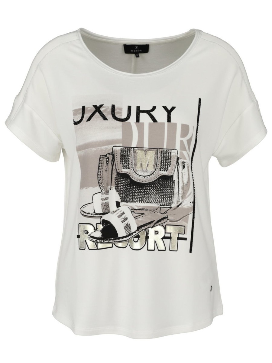 Shirts & Tops Monari | Monari - T-Shirt Mit Frontmotiv