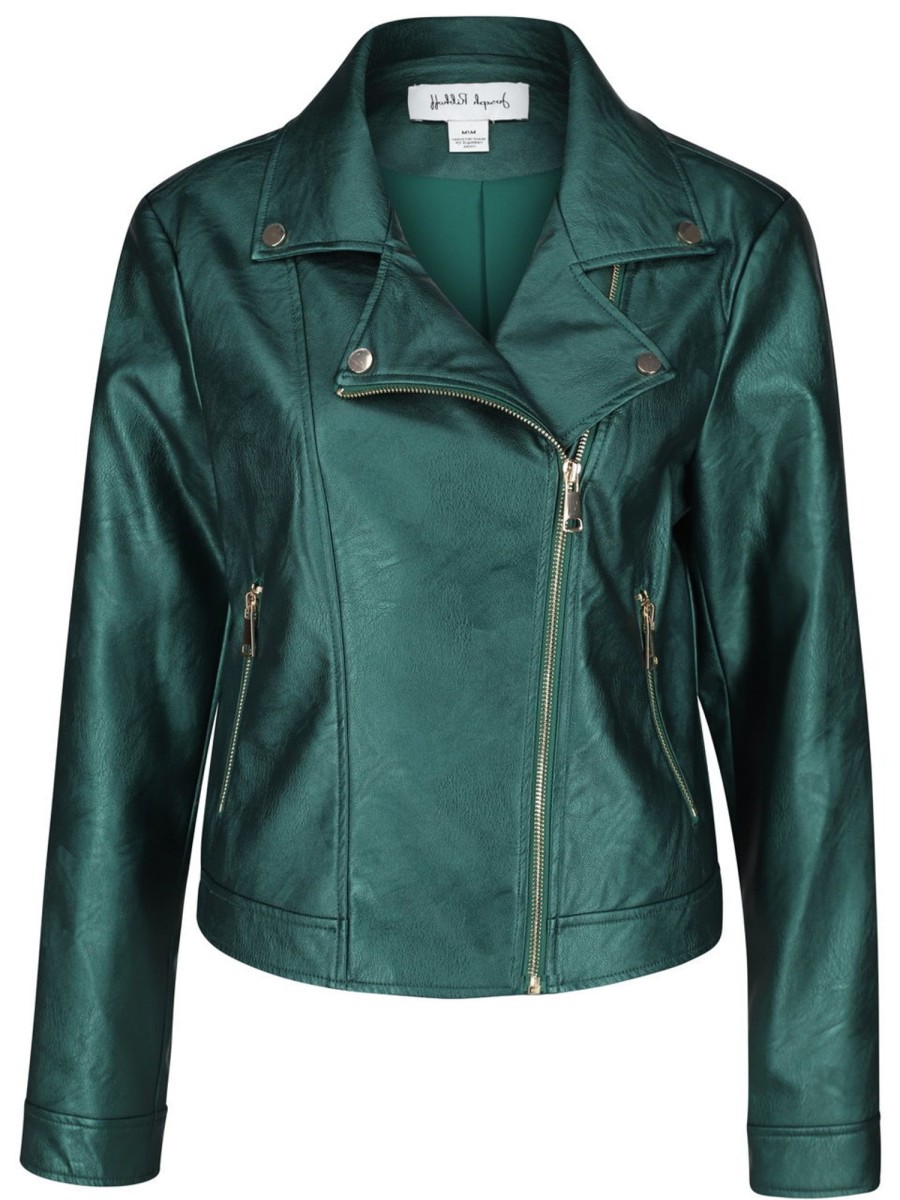 Jacken & Mantel Joseph Ribkoff | Joseph Ribkoff - Bikerjacke In Metallic-Optik