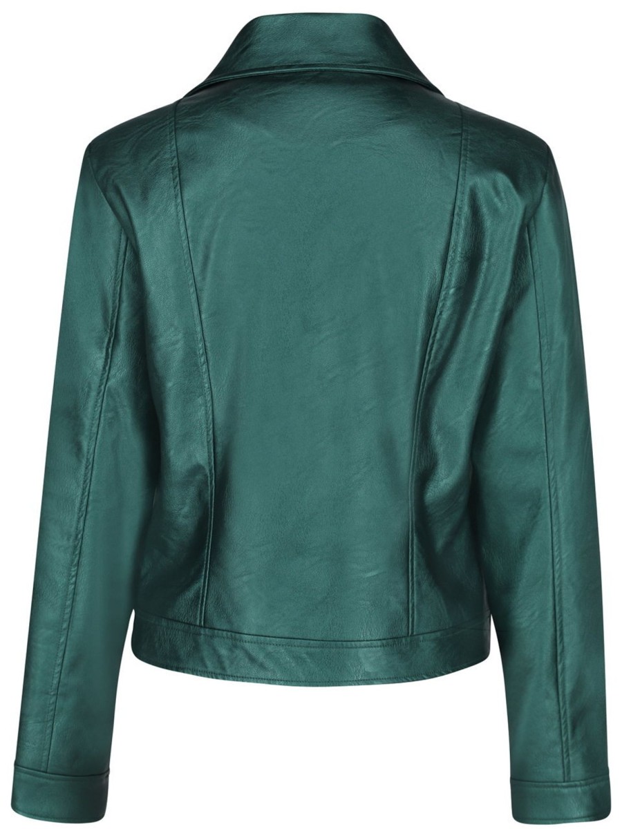 Jacken & Mantel Joseph Ribkoff | Joseph Ribkoff - Bikerjacke In Metallic-Optik